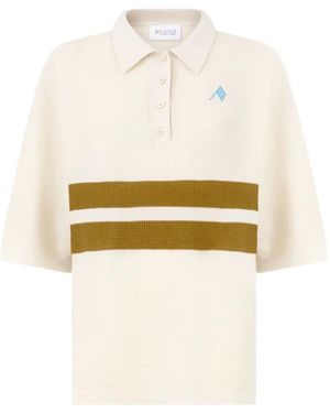 The Attico Camiseta Amarilla Y Marrón - Blanco
