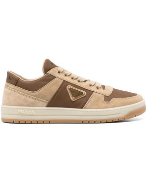 Prada Sneakers Con Applicazione - Marrone