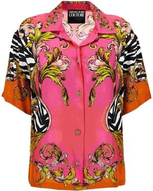 Versace Jeans Couture Barocco-Print Shirt - Pink