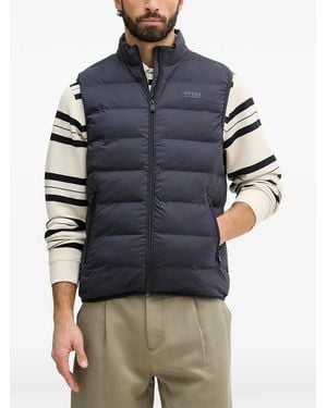 Guess Logo-Detail Gilet - Blue