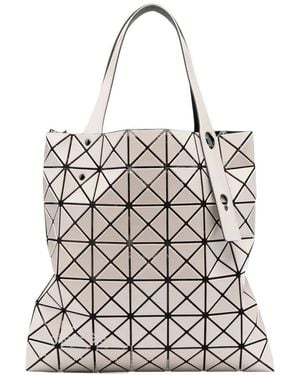 Issey Miyake Geometric-Pattern Tote Bag - White