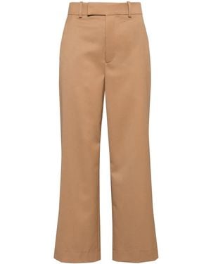 FRAME Easy Slim Crop Trousers - Natural