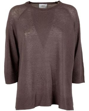 Cinque Raglan-Sleeve Fine-Knit Sweater - Brown