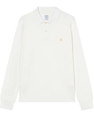 Brooks Brothers Supima Logo-Embroidered Piqué Polo Shirt - White