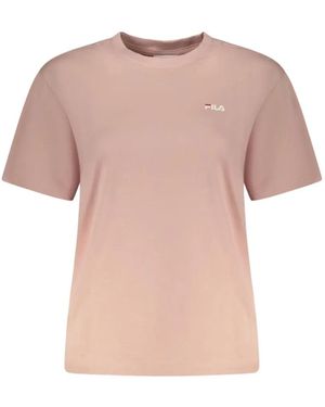 Fila Logo-Print T-Shirt - Pink