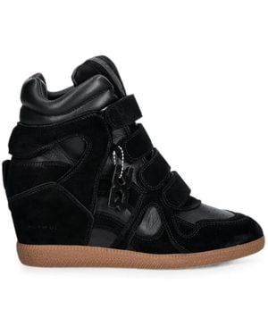 Nokwol Zapatillas Eden Con Cuña Y Cierre Autoadherente - Negro