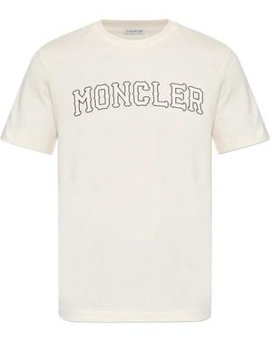 Moncler Logo-Print Short-Sleeve T-Shirt - White