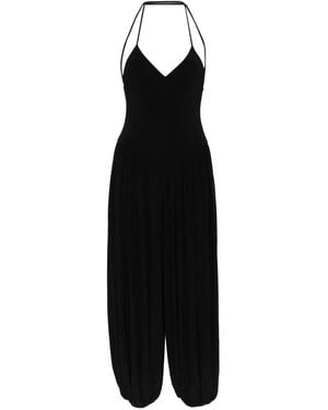 Norma Kamali Kenny Halterneck Jumpsuit - Black
