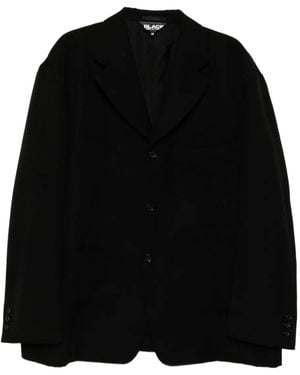 COMME DES GARÇON BLACK Wool Gabardine Blazer - Black