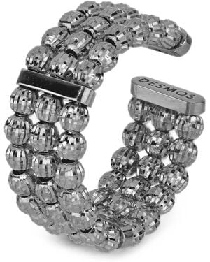 Desmo Dreireihiger Ring Mit Kristallen - Grau