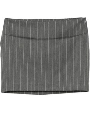 Dondup Falda Corta A Rayas Diplomáticas - Gris