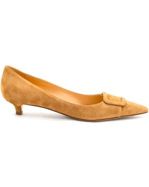 Francesco Russo 30Mm Buckle-Pointed Pumps - Brown