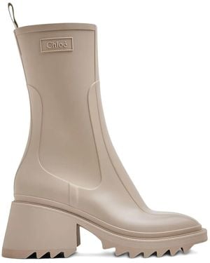 Chloé 70Mm Betty Rain Boots - Natural