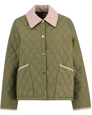 Barbour Icons Cropped Liddesdale Quilted Jacket - Green