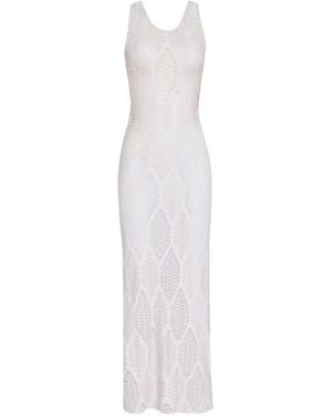 Amir Slama X Jade Picon Openwork Sleeveless Maxi Beach Dress - White