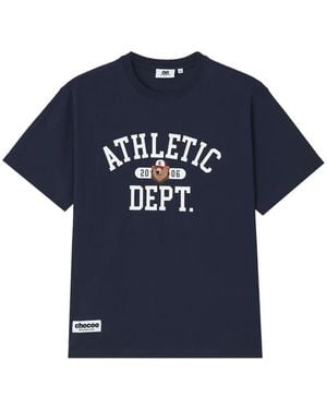 Chocoolate Graphic-Print Crew-Neck T-Shirt - Blue