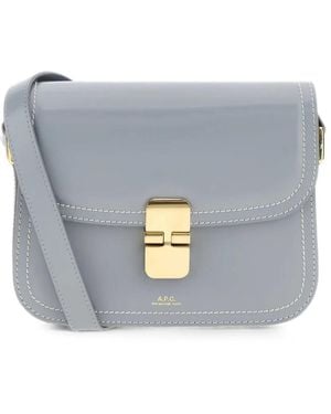 A.P.C. Kleine Grace Umhängetasche Mit Kontrastnähten - Grau