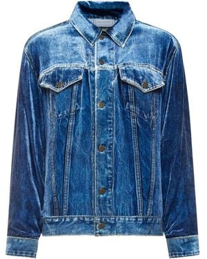 Pierre Louis Mascia Velvet Denim Jacket - ブルー