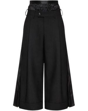 Junya Watanabe Pleated Layered Pants - Black
