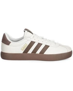 adidas Vl Court 3.0 Three-Stripe Paneled Sneakers - White
