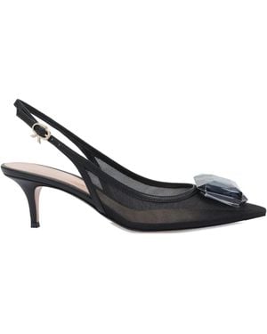 Gianvito Rossi 55Mm Slingback Mesh Pumps - Black