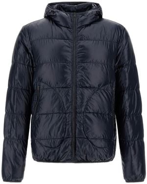 Herno Quilted Hooded Jacket - Blue