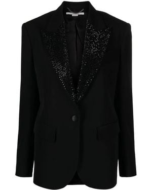 Stella McCartney Hotfix Crystal-Embellished Blazer - Black