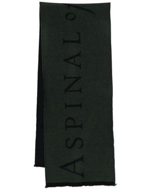 Aspinal of London Zweifarbiger Merinoschal - Schwarz