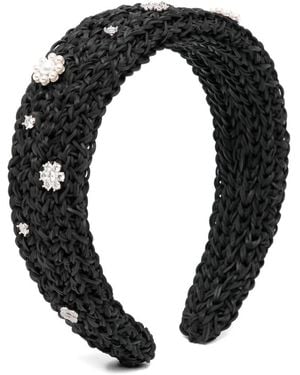 ShuShu/Tong Gevlochten Haarband - Zwart