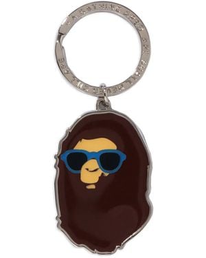 A Bathing Ape Ape Head Keyring - White