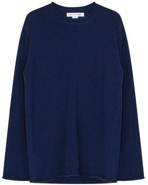 Comme des Garçons Wollen Trui Met Opgerolde Afwerking - Blauw
