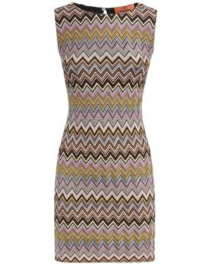 Missoni Abito Corto Smanicato A Zigzag - Grigio