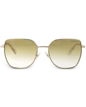 Swarovski Square-Frame Embellished Sunglasses - Natural