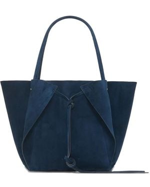 Gabriela Hearst Marija Leather Tote Bag - Blauw