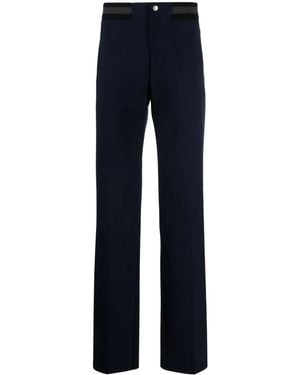 Off-White c/o Virgil Abloh Stripe-Detail Straight-Leg Trousers - Blue