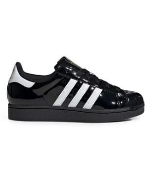 adidas Superstar Patent-Leather Sneakers - Black