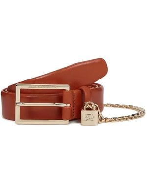 KARL LAGERFELD Padlock-Detail Belt - Brown