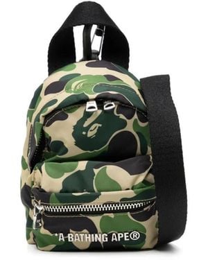 A Bathing Ape Abc Camo Print Backpack - Green