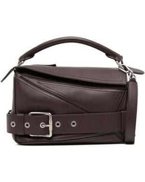 Loewe Small Puzzle Biker Bag - Black