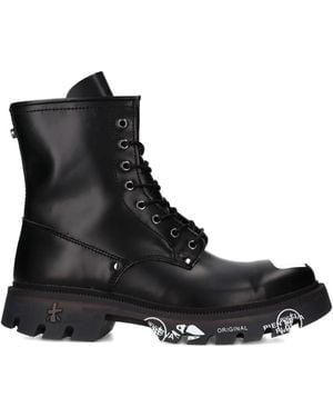 Premiata Brixton Lace-Up Metal Boots - Black