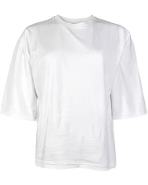 Roberto Collina Round-Neck Drop-Shoulder T-Shirt - White