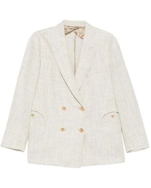 Blazé Milano Crancy Nightbreak Double-Breasted Blazer - White