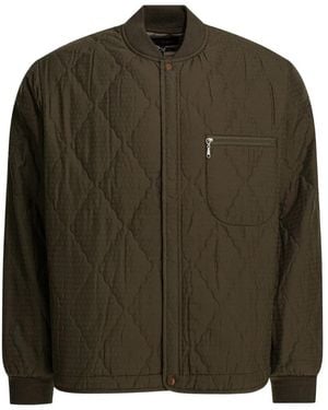 Beams Plus Abrigo con efecto acolchado - Verde