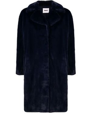 Stand Studio Camille Cocoon Faux-Fur Coat - Blue