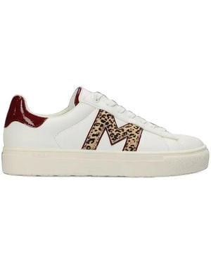 Mexx Tess Rio Leopard-Print Logo Trainers - White