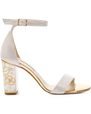 freya rose Rozu Ankle-Strap Heeled Sandals - White