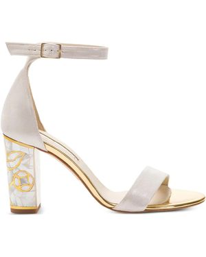 freya rose Rozu Ankle-Strap Heeled Sandals - White