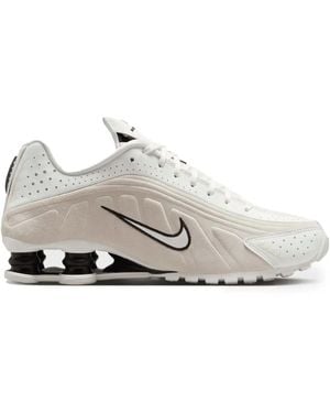 Nike Shox R4 Leather-Suede Trainers - White