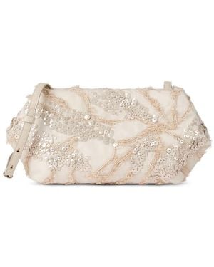 Brunello Cucinelli Silk Organza Clutch Bag - Natural