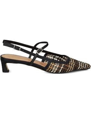 Chantal Slingback Court Shoes - Black